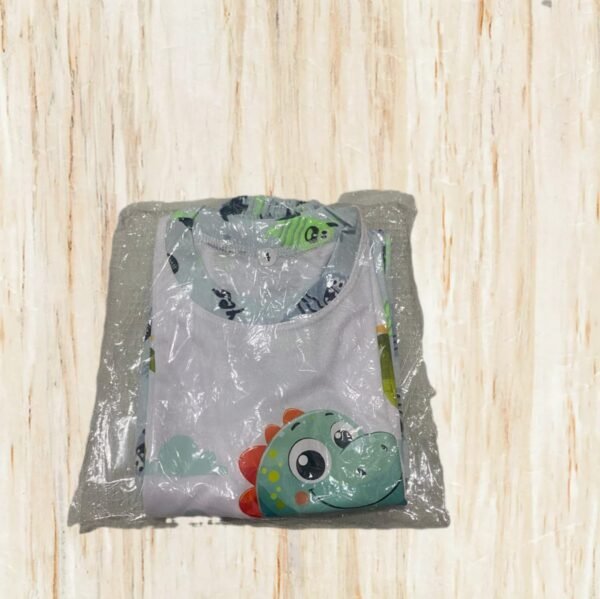 Conjunto de pijama para niños con estampado de dinosaurio pantalones con dibujos animados