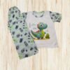 Conjunto de pijama para niños con estampado de dinosaurio pantalones con dibujos animados