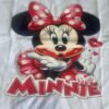 Conjunto de pijama de dos piezas de Minnie Mouse de Disney, camiseta blanca de manga corta y pantalones largos rosados