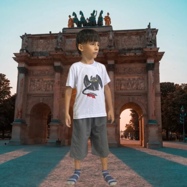 Conjunto de pijama corto con la imagen del dragón Chimuelo (también conocido como Toothless o Desdentado