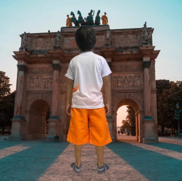 Conjunto de camiseta y pantalones cortos, con la camiseta presentando un diseño anime y manga Dragon Ball Z.